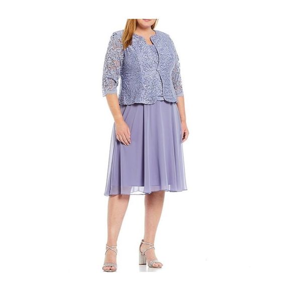 ALEX EVENINGS Womens Purple 3/4 Sleeve Open Front Evening Blazer Jacket Plus 22W - Picture 1 of 1